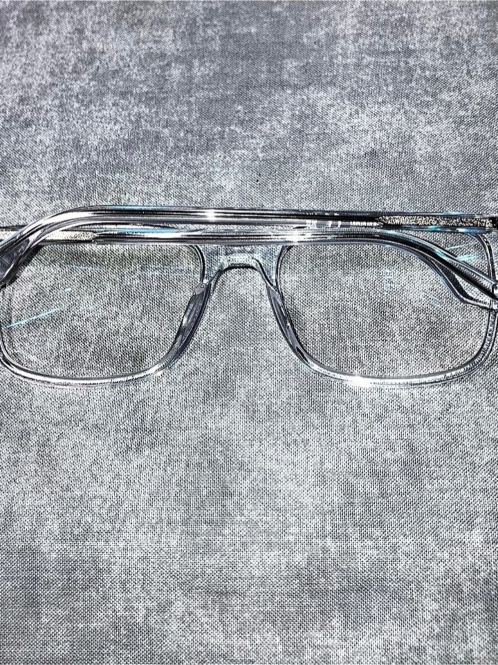 Ray-Ban RB5421 Optics Clear Gray Rectangle Glasses Like New